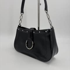 美品 HAMANO ハマノ 濱野 ハンドバッグ レザー チェーン 黒 853 - メルカリ