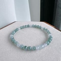 天然ミャンマー産本翡翠ブレスレット 16cm