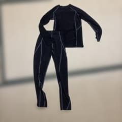 キッズ アンダーウェア 上下セット ブラックのサムネイル