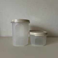 タッパーウェア MM楕円セット#1 #2 蓋ベージュ - メルカリ