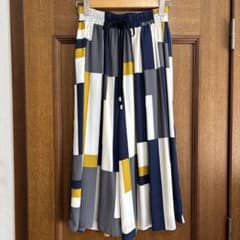 Double dazzle 幾何学模様ガウチョスカートスカート