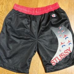 【送料込】stussy × champion バスケ ショーツ  Sサイズのサムネイル