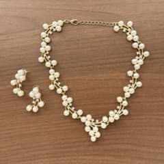 SHEIN 人口パール ネックレス＆ピアス セットのサムネイル