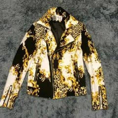 豹柄 バロック柄 versace柄 ライダース スキニーパンツ セットアップのサムネイル