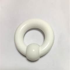 【新品未使用】00G アクリル リング 白のサムネイル