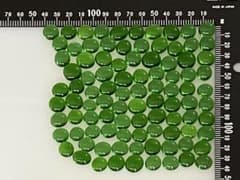 ガラスナギット 95個　グリーン φ約11〜15㎜のサムネイル