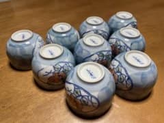 花柄 湯飲み 9個セットのサムネイル