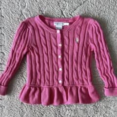 RALPH LAUREN ラルフ カーディガン 85 18M ピンクのサムネイル