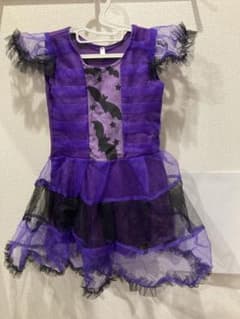 ハロウィン コスプレ 110 コウモリ耳カチューシャ付き ドレス 女の子のサムネイル