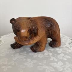 木彫り 熊 木彫りの熊 レトロ 木彫り熊 レトロ - メルカリ