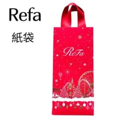未使用 Refa リファ ショッパー 紙袋 赤 クリスマス 限定 ポストカード