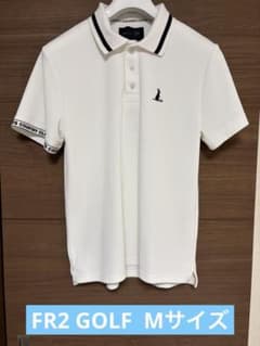 #FR2 GOLF ポロシャツ ホワイト 中古・古着通販】FR2 GOLF (エフアールツー ゴルフ) ポロシャツ