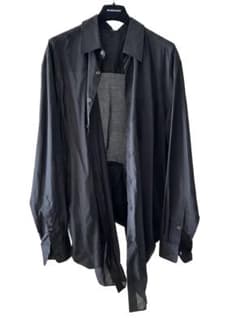 ANN DEMEULEMEESTER VALERE 2WAY ドレープシャツ 黒 - メルカリ
