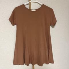 earth music&ecology Aライン 半袖カットソー ブラウンのサムネイル