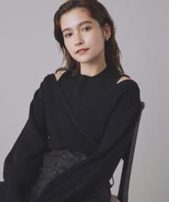 リリーブラウン LILYbrown 後リボンレイヤードニットトップスのサムネイル