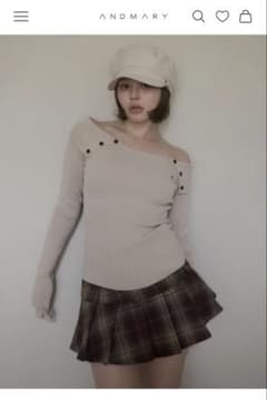 ANDMARY Candice check set up ベージュのサムネイル