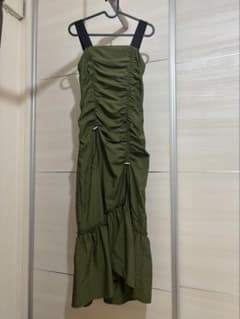 カーキ シャーリング キャミワンピースのサムネイル