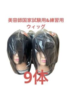 【新品未使用9体】美容師国家試験&練習用ウィッグ 24-12-19 レジーナのサムネイル