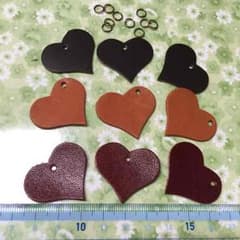 革製 ハート チャーム  丸かんつき スタンプのサムネイル
