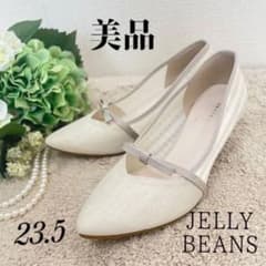 【1点限り】JELLY BEANS パンプス リボン シースルー 23.5cmのサムネイル