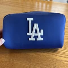 【未使用】ドジャース　ポーチ　小物入れ　ペンケース　刺繍ロゴ　大谷翔平のサムネイル