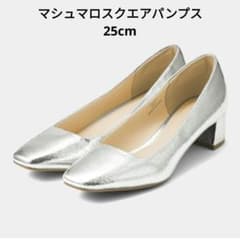 美品GUジーユーマシュマロスクエアパンプスシルバー銀25cm 4cmヒールのサムネイル