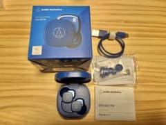 audio-technica ATH-SQ1TW ワイヤレスイヤホン ブルー