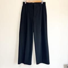無印良品　タックワイドパンツ　ブラック　Lのサムネイル