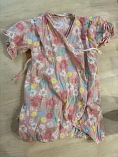 Augelute ベビー甚平 花柄 ピンク 90cmのサムネイル