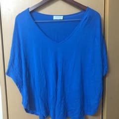 zara W&B コレクション ブルーカットソー トップスのサムネイル