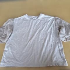 Workman T-shirt with cute puff sleeves, size LL, greige