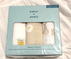 新品未使用　aden + anais ウォッシュクロスセット 3枚入りのサムネイル