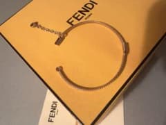 FENDI フェンディ バゲット ブレスレット メタル ローズゴールド Mのサムネイル