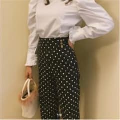 レトロドットハイウエストパンツのサムネイル