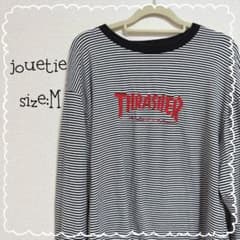 jouetie×THRASHER♡ロンT jouetie THRASHER コラボ ボーダー ロンT - メルカリ