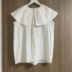 ella エラ back tiered cape blouse whiteのサムネイル