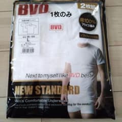 新品・未使用BVD ホワイト Tシャツ 1枚のみ Lサイズのサムネイル