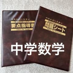 ベストパートナー　応能学習システム　中学数学　要点指導書と問題シート ベストパートナー 応能学習システム 中学数学 要点指導書と問題