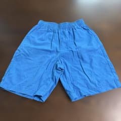 GU ハーフパンツ ブルー コットン100% ウエストゴムのサムネイル