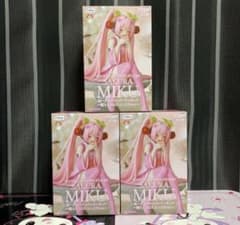 ぬーどるストッパーフィギュア 桜ミク 2023 にっこりver. 3個セット