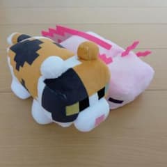 マインクラフト　マイクラ　ネコ　ウーパールーパー　ぬいぐるみ