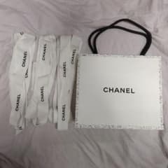 CHANEL ショップ袋1枚 リボン3本 (カメリアのデザイン入り袋) - メルカリ