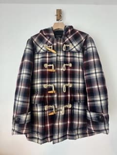 BURBERRY BLACK LABEL チェック柄ダッフルコート - メルカリ