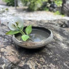 実家整理 古い土器の花入 侘び寂び 水盤？ - メルカリ