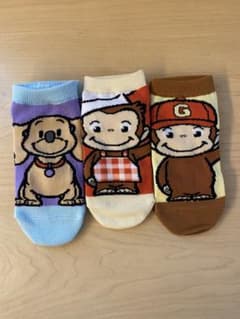 おさるのジョージ　キッズ靴下　3足セットのサムネイル