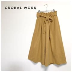 グローバルワーク ワイドパンツ　マスタード　秋冬　フリーのサムネイル