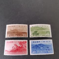 銭単位切手 (概ね極美品) 国立公園シリーズ 大山・瀬戸内海 4種完