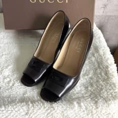 GUCCI ヴィンテージオープントゥパンプス　23cm 箱　ショップカード付きのサムネイル