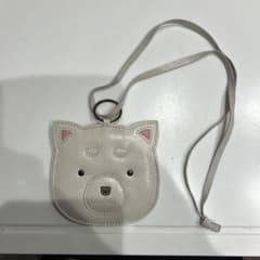 イビサ　革製白柴犬　パスケースのサムネイル