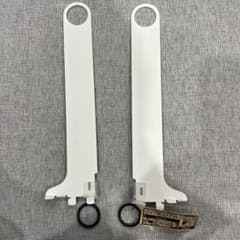 WAKIピラシェル棚柱 パイプ用ブラケット 300mm 白　2本セットのサムネイル